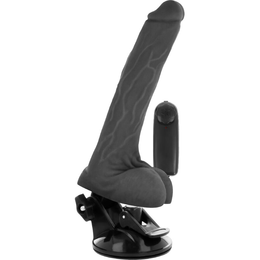 VIBRATORE TELECOMANDO BASECOCK REALISTICO NERO 20CM CON TESTICOLI