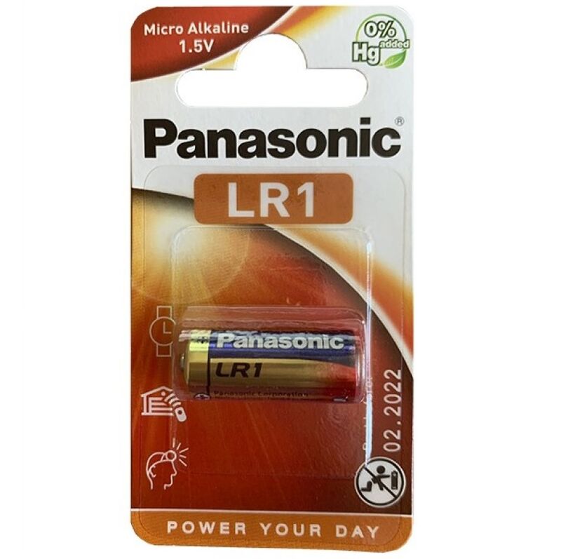 BATTERIA ALCALINA PANASONIC LR1 1.5V BLISTER 1 UNITÀ