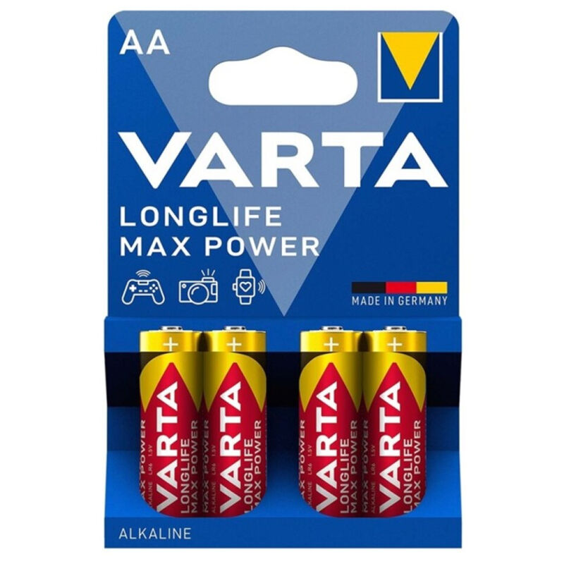 VARTA - BATTERIA ALCALINE MAX POWER AA LR6 4 UNITÀ