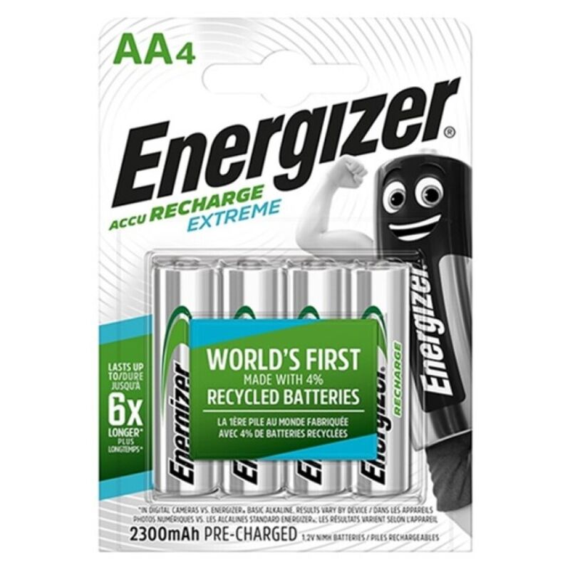 BATTERIA RICARICABILE ENERGIZER EXTREME HR6 AA 2300mAh 4 UNITÀ
