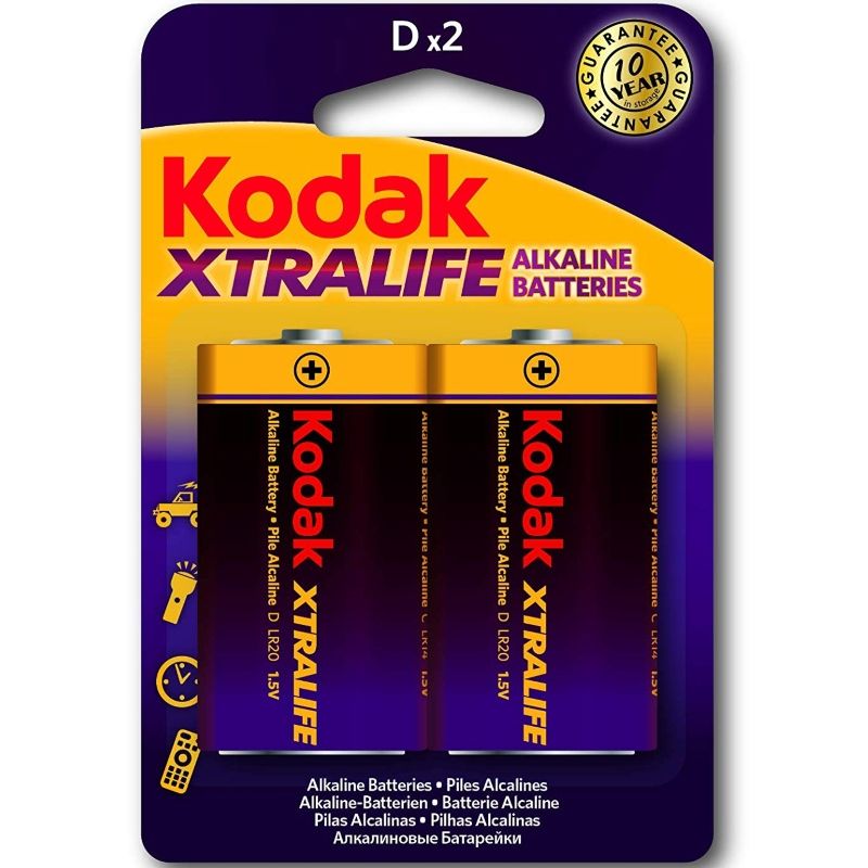 BATTERIE ALCALINE KODAK XTRALIFE LR20 D LR20 1.5V