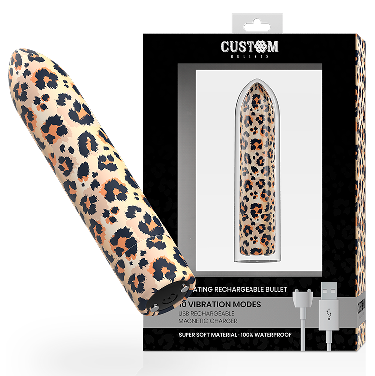 CUSTOM BULLETS - PERSONALIZZATI RICARICABILI LEOPARD 10 INTENSITÀ