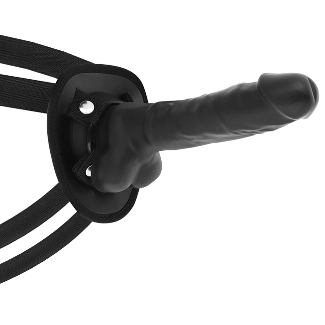 COCK MILLER - IMBRACATURA + COCKSIL ARTICOLABILE DENSIT SILICONE NERO 18 CM