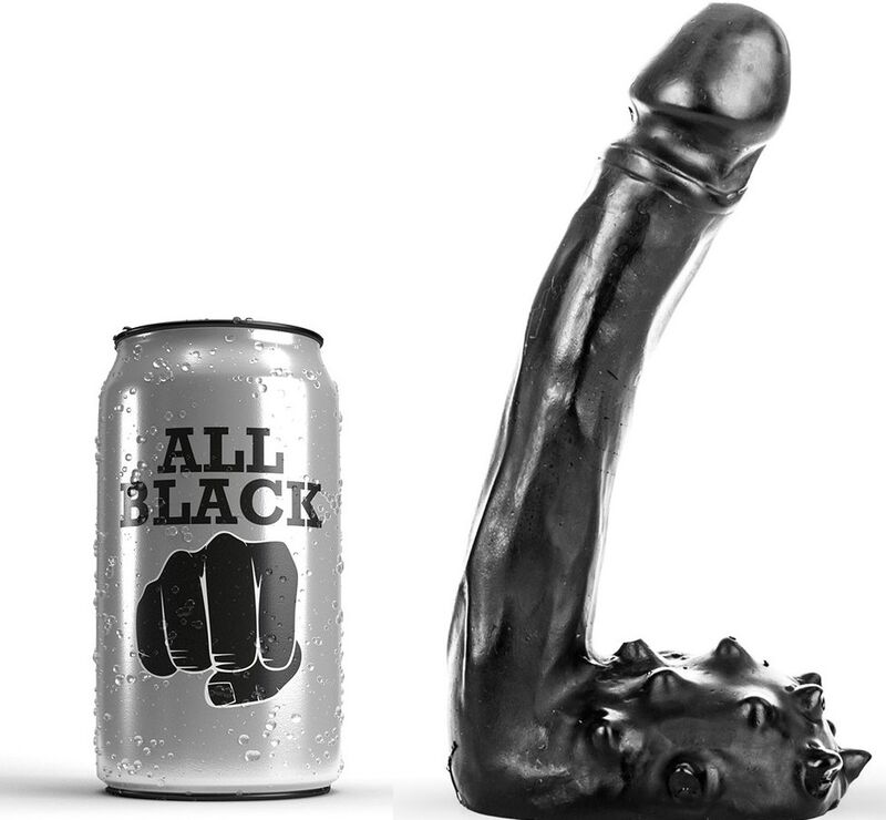 ALL BLACK - DILDO REALISTICO 19 CM