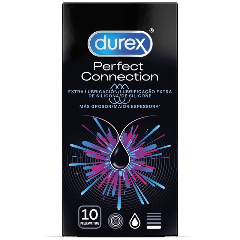 DUREX - CONNESSIONE PERFETTA SILICONE EXTRA LUBRIFICAZIONE 10 UNITÀ