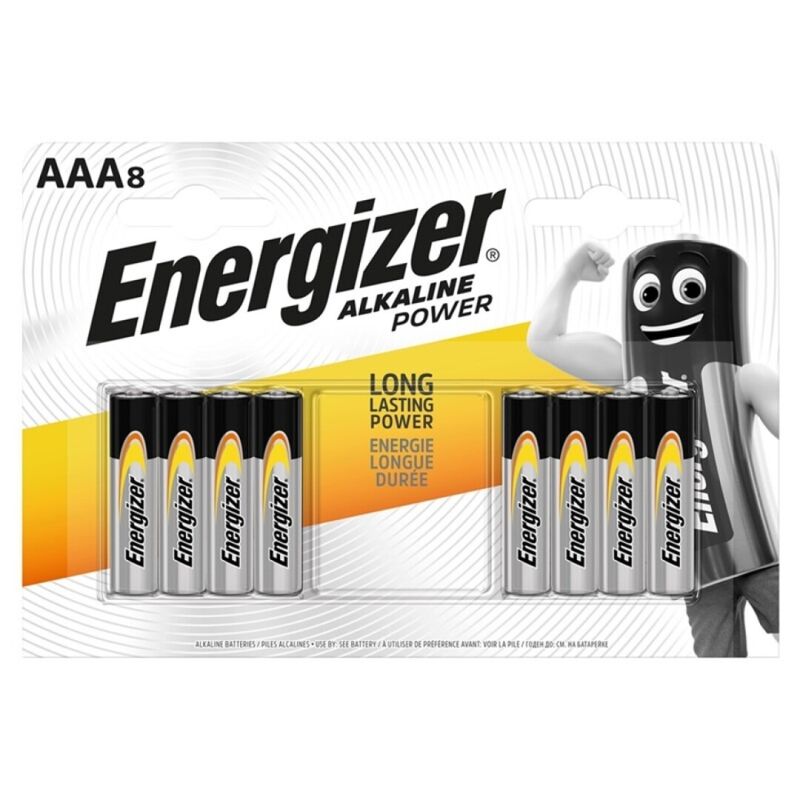 ENERGIZER BATTERIA ALCALINA ALIMENTAZIONE AAA LR03 8 UNITÀ