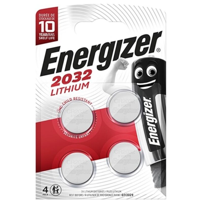 ENERGIZER BATTERIA LITIO PULSANTE CR2032 3V 4 UNITÀ