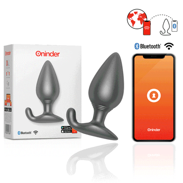 ONINDER - PLUG ANALE VIBRANTE RIO NERO - APP GRATUITA