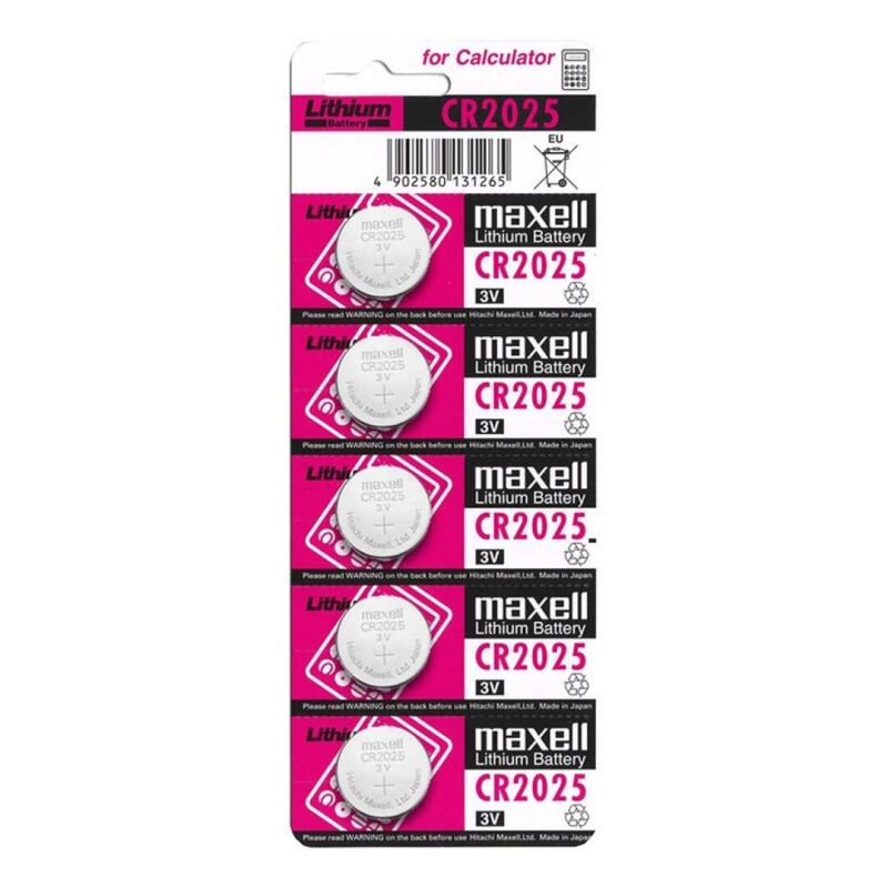 MAXELL BATTERIA LITIO CR2025 3V 5UDS