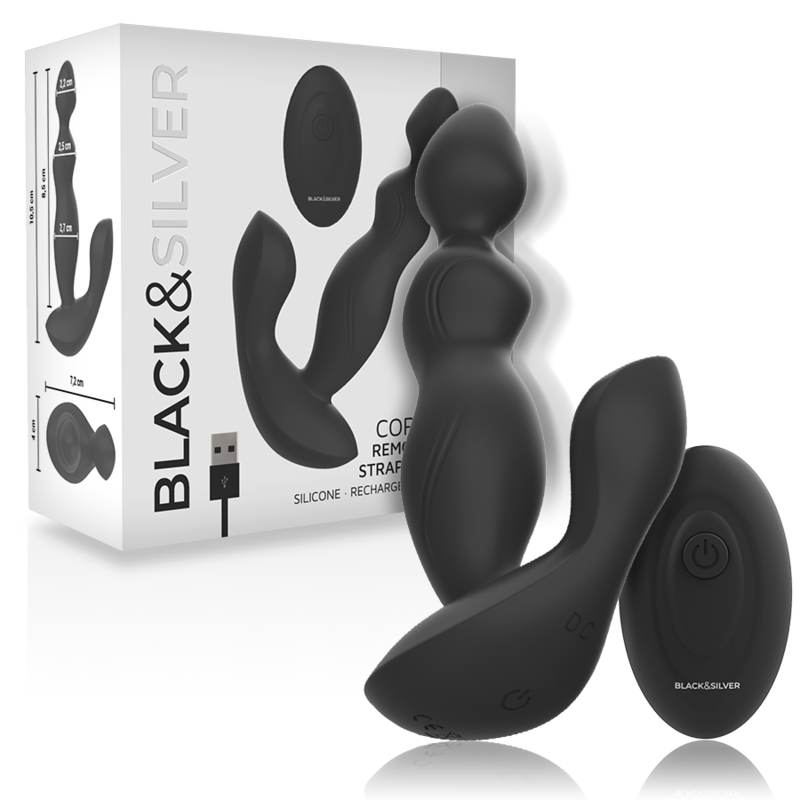 BLACKSILVER - TELECOMANDO IN SILICONE PLUG ANALE CORA BLACKSILVER - TELECOMANDO IN SILICONE PLUG ANALE CORA