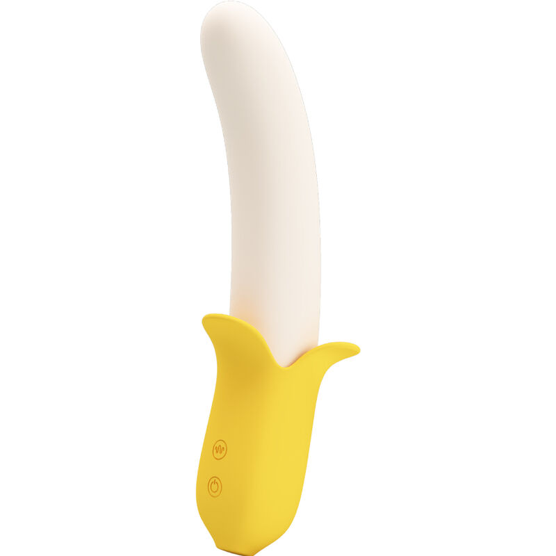 PRETTY LOVE - BANANA GEEK SUPER POWER 7 VIBRAZIONI SU E GIÙ SILICONE NERO