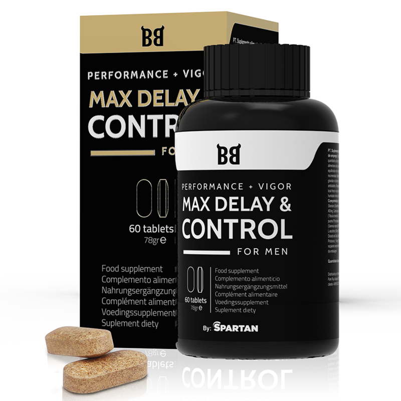 BLACKBULL BY SPARTAN - MASSIMO RITARDO E PRESTAZIONI DI CONTROLLO + VIGORE PER UOMINI 60 COMPRESSE