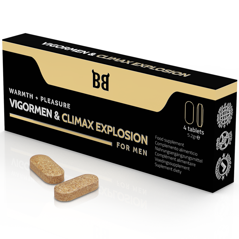 BLACKBULL BY SPARTAN - VIGORMEN  CLIMAX EXPLOSION MAGGIORE PIACERE PER GLI UOMINI 4 C PSULA