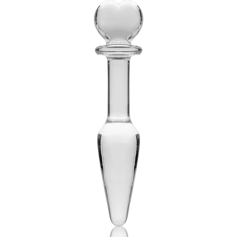 NEBULA SERIES BY IBIZA - MODELLO 7 PLUG ANALE VETRO BOROSILICATO 13,5 X 3 CM TRASPARENTE