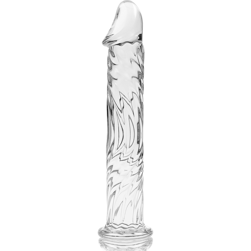 NEBULA SERIES BY IBIZA - MODELLO 12 DILDO IN VETRO BOROSILICATO 17 X 3,5 CM TRASPARENTE