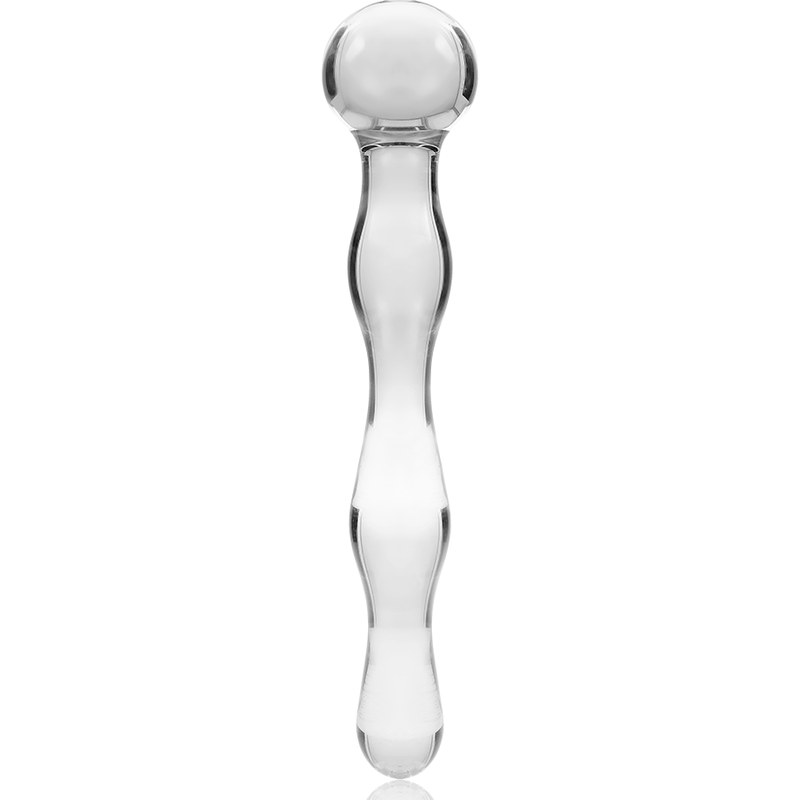 NEBULA SERIES BY IBIZA - MODELLO 13 DILDO IN VETRO BOROSILICATO 18 X 3,5 CM TRASPARENTE