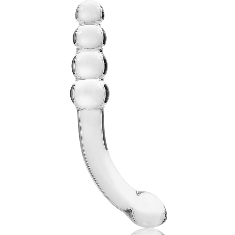 NEBULA SERIES BY IBIZA - MODELLO 14 DILDO IN VETRO BOROSILICATO 18,5 X 3 CM TRASPARENTE