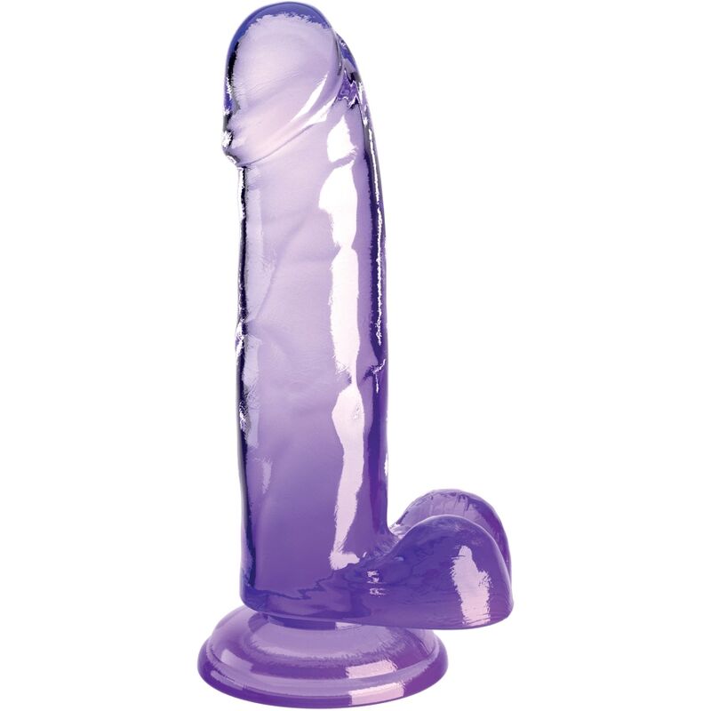 KING COCK - CLEAR PENE REALISTICO CON SFERE 15.2 CM VIOLA