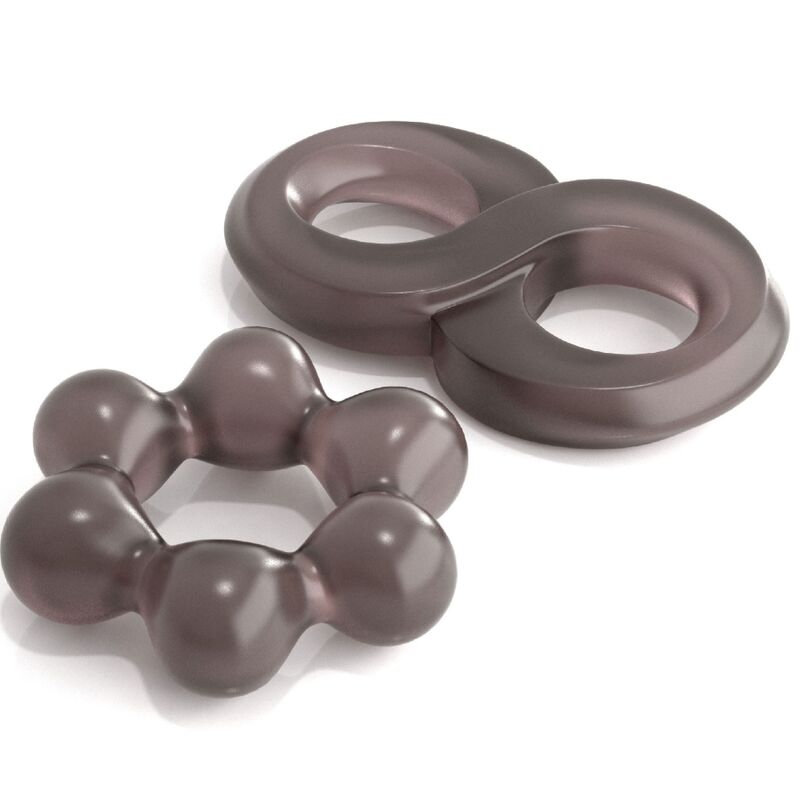 CLASSIX - SET DI 2 ANELLI PER PENE GRIGIO