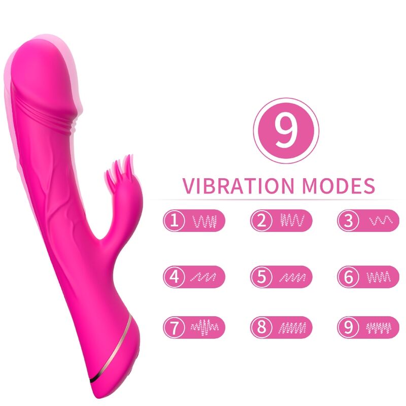 ARMONY - DILDO VIBRATORE CONIGLIO IN SILICONE FUCSIA ARMONY - DILDO VIBRATORE CONIGLIO IN SILICONE FUCSIA
