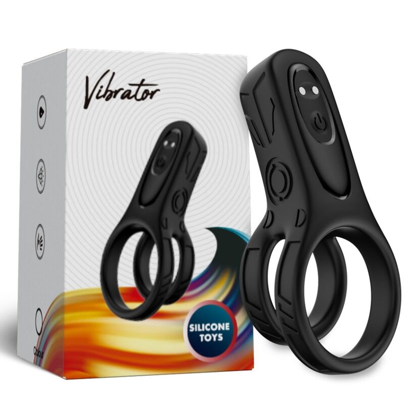 ARMONY - VIBRATORE DOPPIO ANELLO NERO ARMONY - VIBRATORE DOPPIO ANELLO NERO