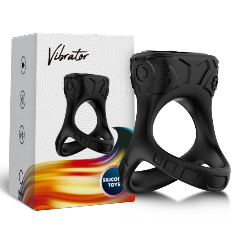 ARMONY - ANELLO VIBRATORE E MULTIPOSIZIONE NERO ARMONY - ANELLO VIBRATORE E MULTIPOSIZIONE NERO