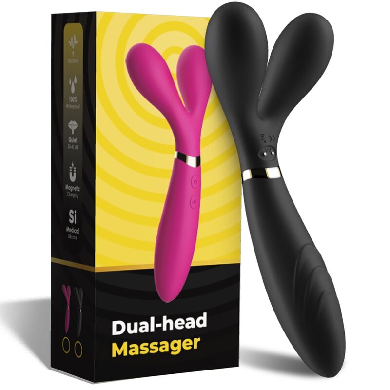 ARMONY - MASSAGGIATORE E VIBRATORE Y-WAND DOPPIA TESTA NERO ARMONY - MASSAGGIATORE E VIBRATORE Y-WAND DOPPIA TESTA NERO
