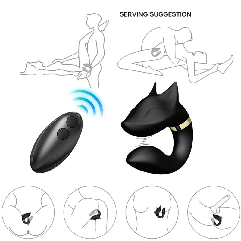 ARMONY - VIBRATORE FOX PER COPPIA TELECOMANDO NERO ARMONY - VIBRATORE FOX PER COPPIA TELECOMANDO NERO