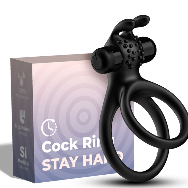 ARMONY - ANELLO VIBRATORE DOPPIO TRAVELLER PER COPPIA RABBIT BLACK ARMONY - ANELLO VIBRATORE DOPPIO TRAVELLER PER COPPIA RABBIT BLACK