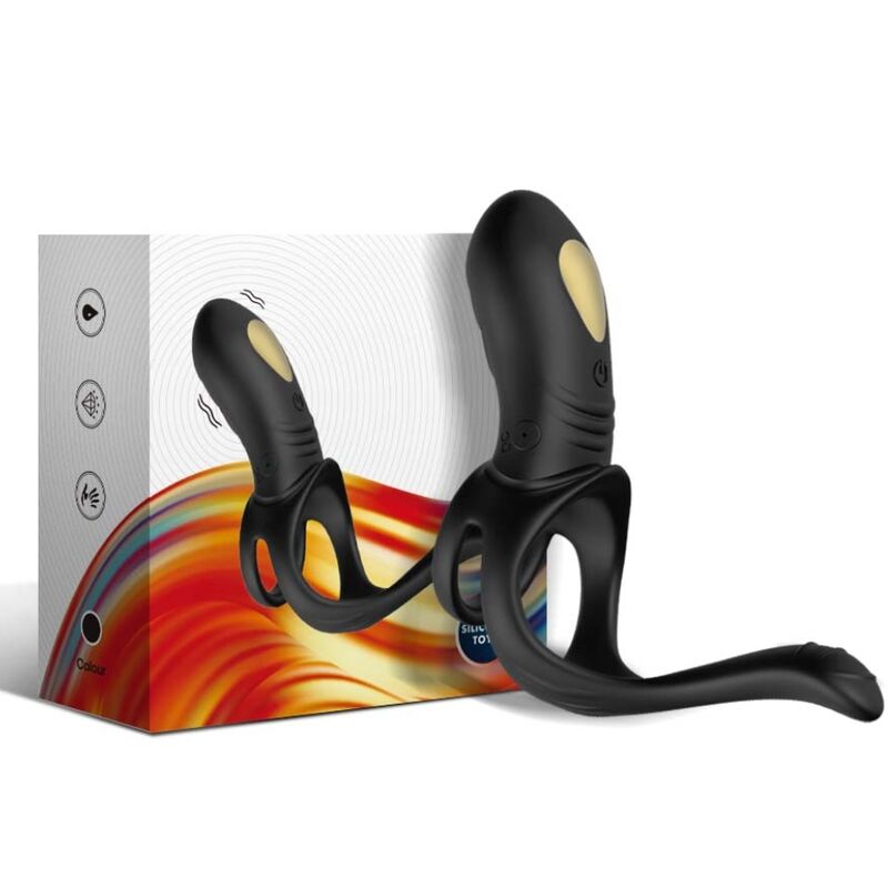 ARMONY - ANELLO VIBRATORE JOY JUMPER PER COPPIA E PLUG ANALE NERO ARMONY - ANELLO VIBRATORE JOY JUMPER PER COPPIA E PLUG ANALE NERO
