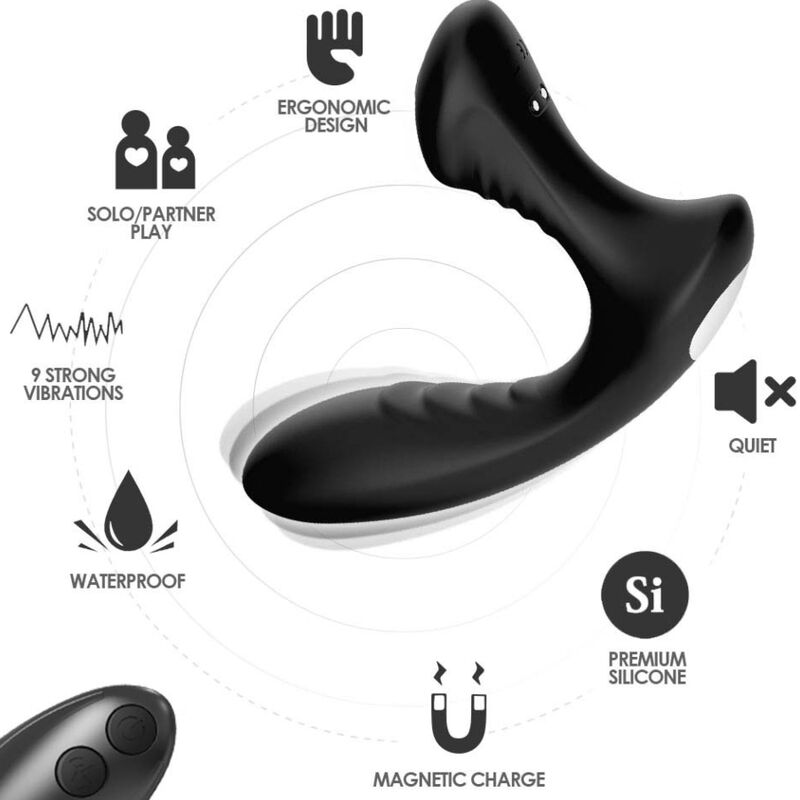 ARMONY - VIBRATORE STORM PROSTATA ANALE E TELECOMANDO PLUG NERO ARMONY - VIBRATORE STORM PROSTATA ANALE E TELECOMANDO PLUG NERO