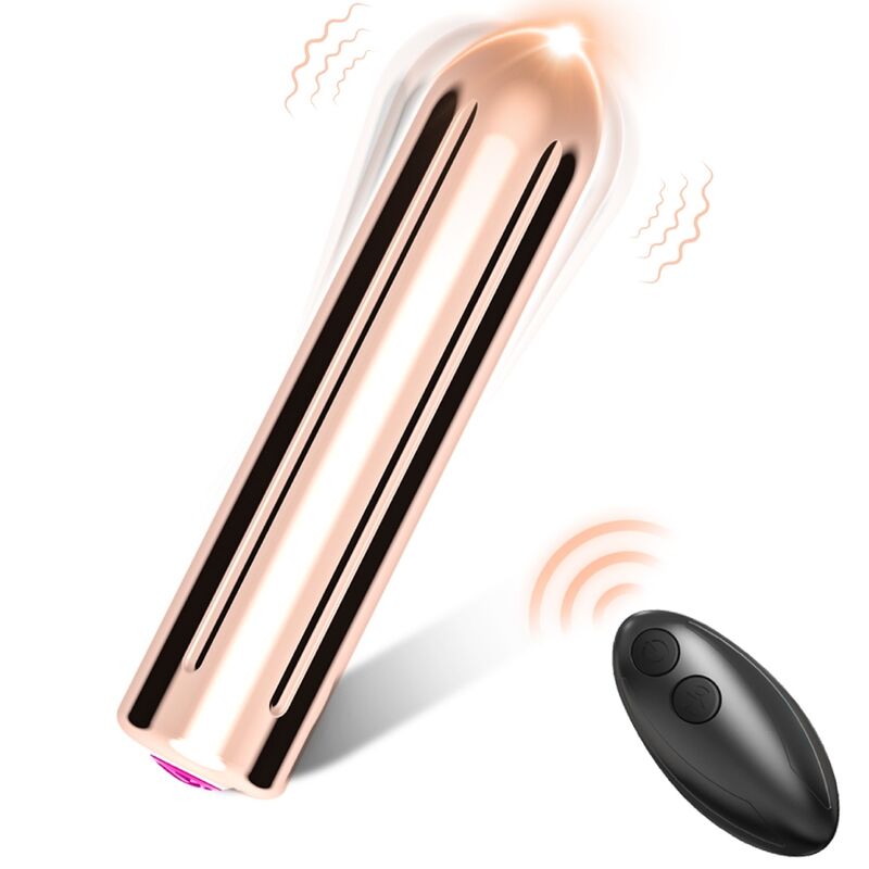 ARMONY - TESTATA VIBRATORE BULLET TELECOMANDO DORATO 2 CM X 8.8 CM ARMONY - TESTATA VIBRATORE BULLET TELECOMANDO DORATO 2 CM X 8.8 CM