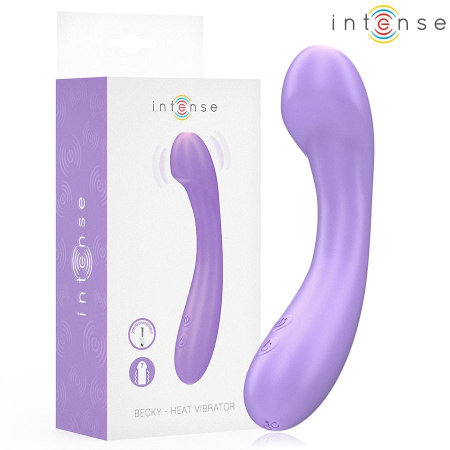 INTENSE - VIBRATORE BECKY 19 CM RISCALDABILE 7 VIBRAZIONI VIOLA INTENSE - VIBRATORE BECKY 19 CM RISCALDABILE 7 VIBRAZIONI VIOLA