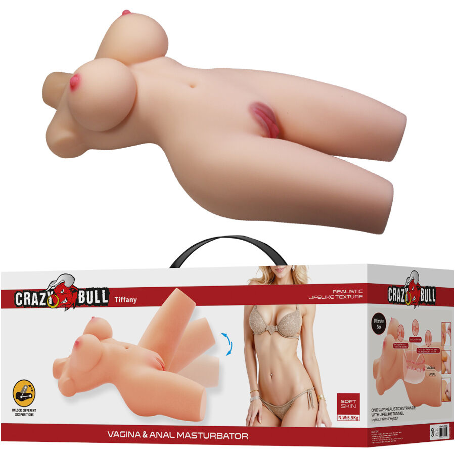 CRAZY BULL - TIFFANY TORSO FEMMINILE REALISTICO VAGINA E ANALE 5,5 KG CRAZY BULL - TIFFANY TORSO FEMMINILE REALISTICO VAGINA E ANALE 5,5 KG