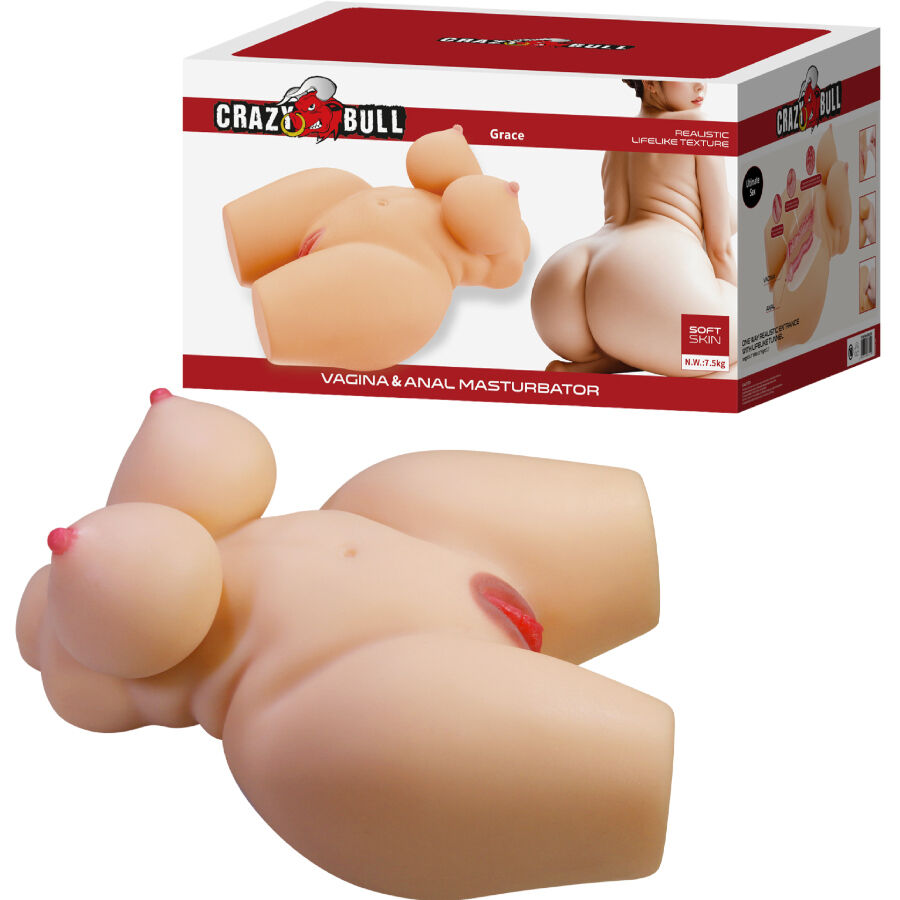 CRAZY BULL - GRACE TORSO FEMMINILE REALISTICO VAGINA E ANALE 7,5 KG CRAZY BULL - GRACE TORSO FEMMINILE REALISTICO VAGINA E ANALE 7,5 KG