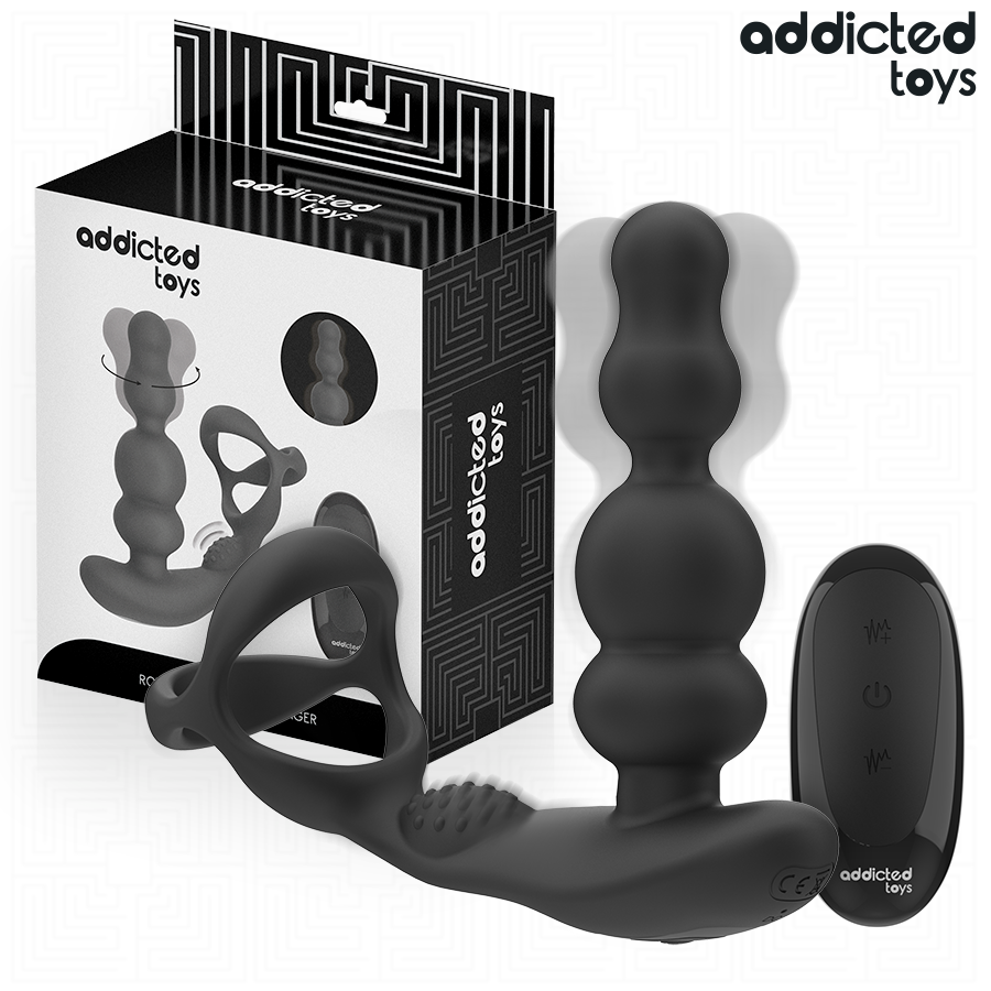 ADDICTED TOYS - MASSAGGIATORE PROSTATICO ROTANTE CON TELECOMANDO ADDICTED TOYS - MASSAGGIATORE PROSTATICO ROTANTE CON TELECOMANDO