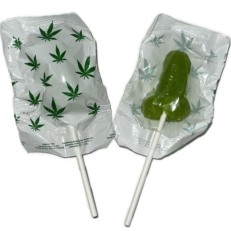 DIABLO GOLOSO - 1 PENE LECCA-LECCA AROMA CANNABIS DIABLO GOLOSO - 1 PENE LECCA-LECCA AROMA CANNABIS