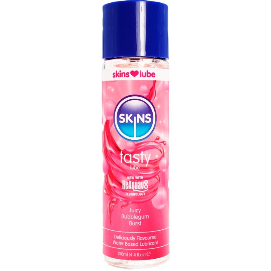 SKINS - LUBRIFICANTE GUSTOSO A BASE D'ACQUA BUBBLEGUM 130 ML SKINS - LUBRIFICANTE GUSTOSO A BASE D'ACQUA BUBBLEGUM 130 ML