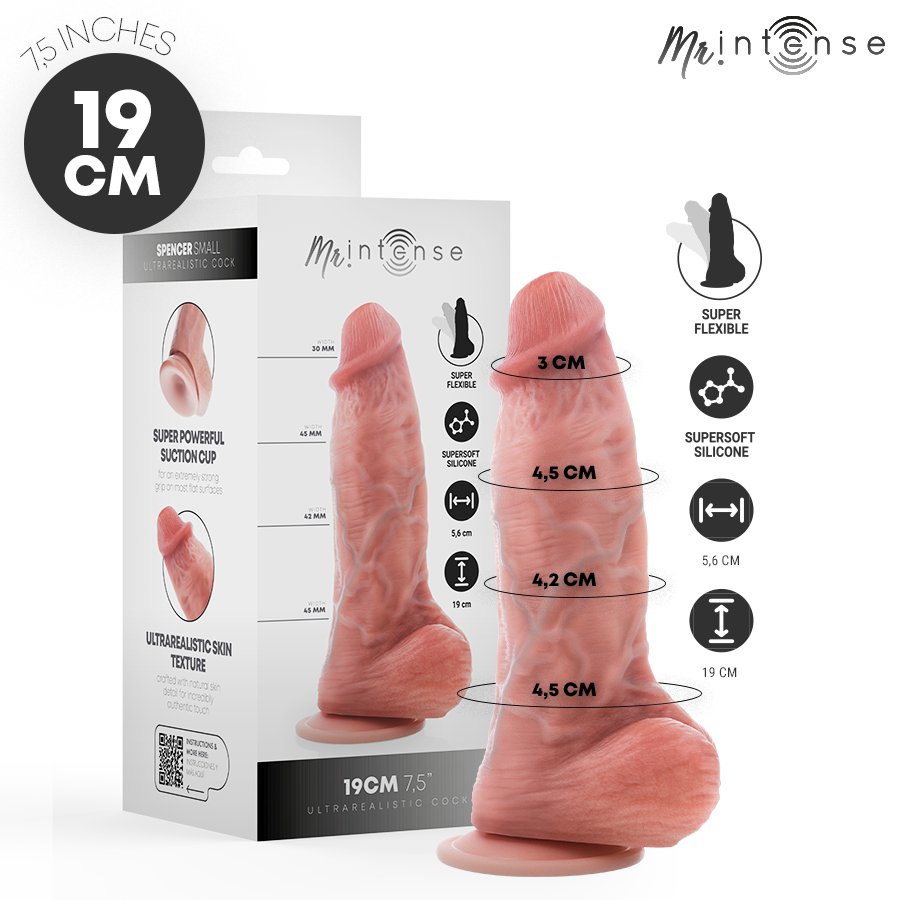 MR INTENSE - PICCOLO SPENCER DILDO IN SILICONE 19 CM -Ø- 4,5 CM MR INTENSE - PICCOLO SPENCER DILDO IN SILICONE 19 CM -Ø- 4,5 CM
