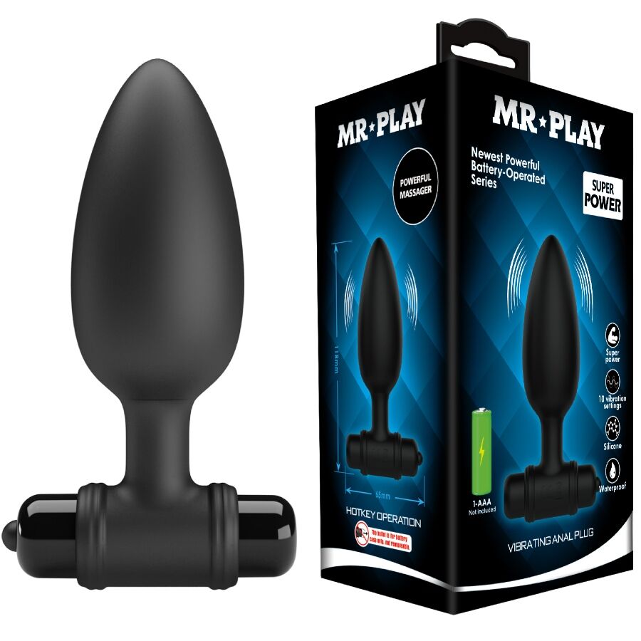 MR PLAY - SUPER POWER ANAL PLUG CON VIBRAZIONE MR PLAY - SUPER POWER ANAL PLUG CON VIBRAZIONE