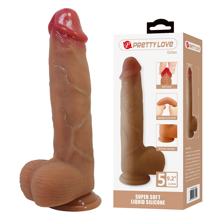 PRETTY LOVE - ORTON DILDO REALISTICO CON VENTOSA 23,5 CM -Ø- 4,9 CM PRETTY LOVE - ORTON DILDO REALISTICO CON VENTOSA 23,5 CM -Ø- 4,9 CM