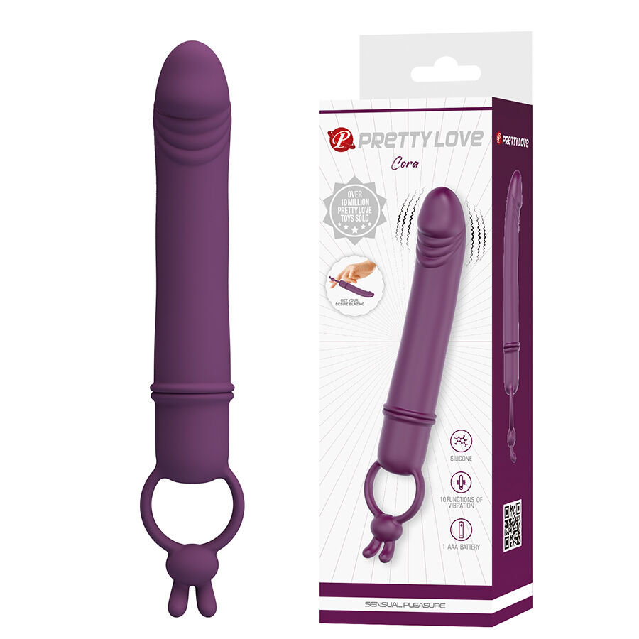 PRETTY LOVE - CORA VIBRATORE A FORMA DI PENE CON ANELLO DI RESISTENZA PRETTY LOVE - CORA VIBRATORE A FORMA DI PENE CON ANELLO DI RESISTENZA