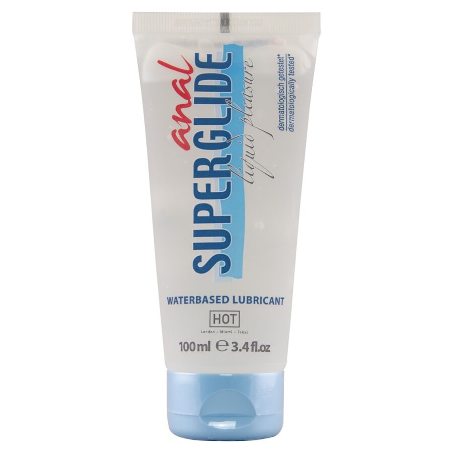 HOT - ANAL SUPERGLIDE LIQUID PLEASURE LUBRIFICANTE A BASE D'ACQUA 100 ML HOT - ANAL SUPERGLIDE LIQUID PLEASURE LUBRIFICANTE A BASE D'ACQUA 100 ML