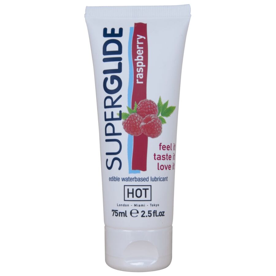 HOT - SUPERGLIDE LUBRIFICANTE COMMESTIBILI A BASE D'ACQUA LAMPONE 75 ML HOT - SUPERGLIDE LUBRIFICANTE COMMESTIBILI A BASE D'ACQUA LAMPONE 75 ML