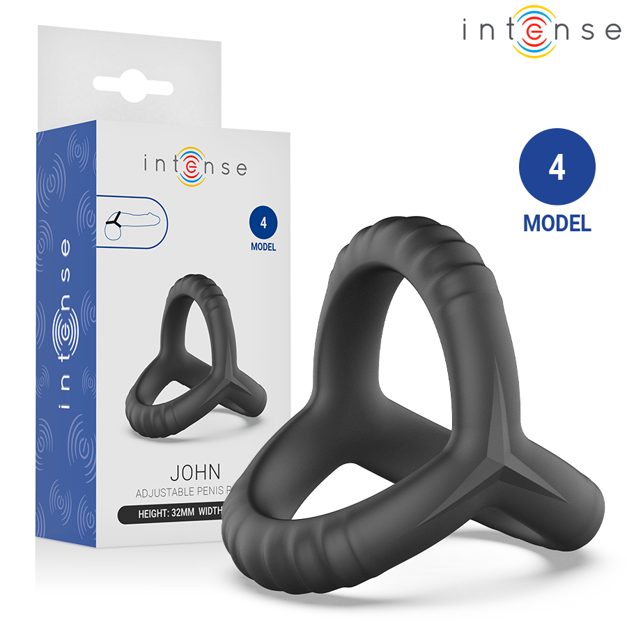 INTENSE - JOHN ANELLO PER PENE TRIPLO REGOLABILE MODELLO 4 INTENSE - JOHN ANELLO PER PENE TRIPLO REGOLABILE MODELLO 4