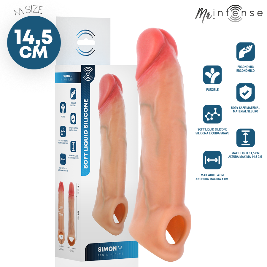 MR INTENSE - SIMON M CUSTODIA PER PENE IN SILICONE 14,5 CM -Ø- 4 CM MR INTENSE - SIMON M CUSTODIA PER PENE IN SILICONE 14,5 CM -Ø- 4 CM