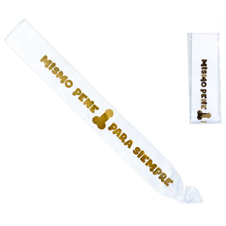 DIABLO PICANTE - FASCIA BIANCA CON PENE METALLIZZATO DIABLO PICANTE - FASCIA BIANCA CON PENE METALLIZZATO