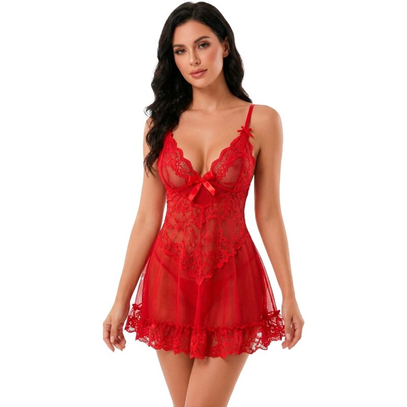 LIVCO CORSETTI FASHION - SET NUIT T-SHIRT + PANTY ROSSO 2028 S/M LIVCO CORSETTI FASHION - SET NUIT T-SHIRT + PANTY ROSSO 2028 S/M