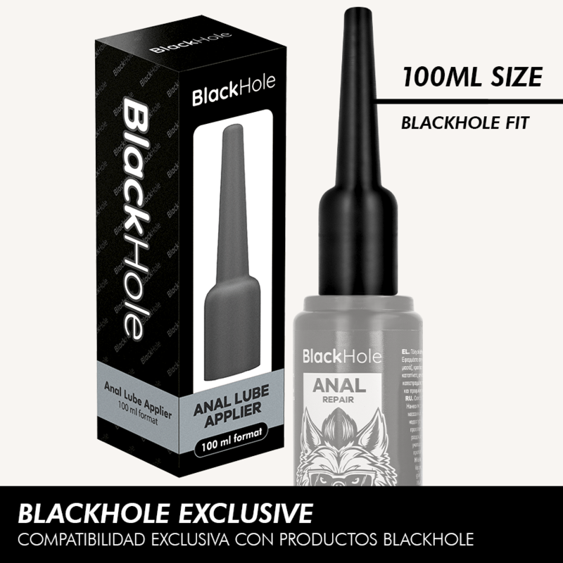 BLACK HOLE - APPLICATORE LUBRIFICANTE ANALE TAGLIA L 100 ML BLACK HOLE - APPLICATORE LUBRIFICANTE ANALE TAGLIA L 100 ML