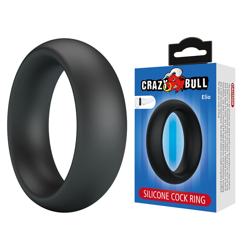 CRAZY BULL - ELIO ANELLO PER PENE IN SILICONE NERO CRAZY BULL - ELIO ANELLO PER PENE IN SILICONE NERO